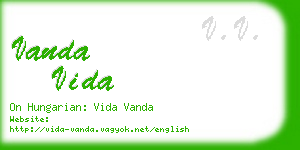 vanda vida business card